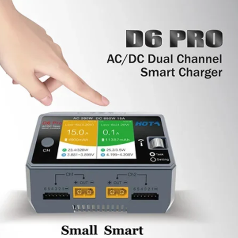 Hota D6 Pro Dual Lipo Charger - Chargeur de batterie sans fil double
