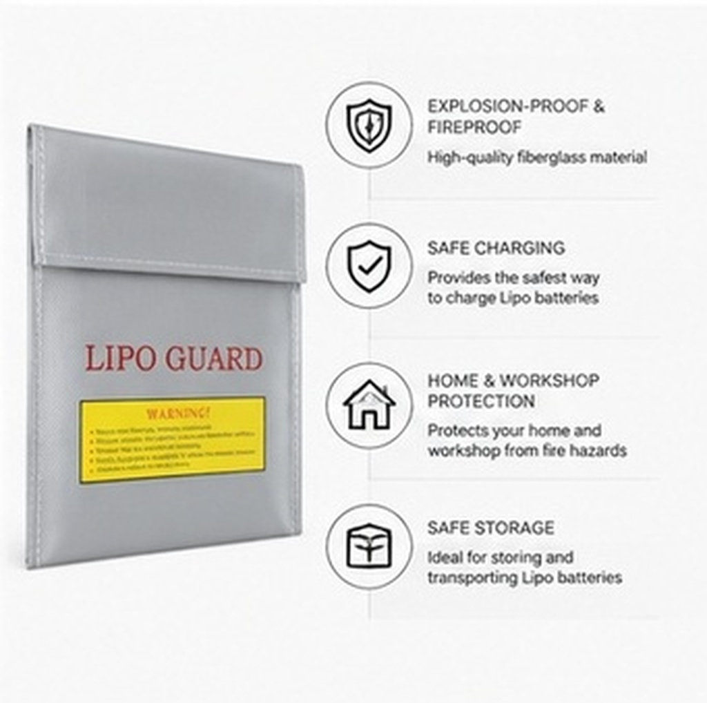 Lipo Battery Fireproof Safety Charge Box - Pochette de protection ignifuge pour batterie