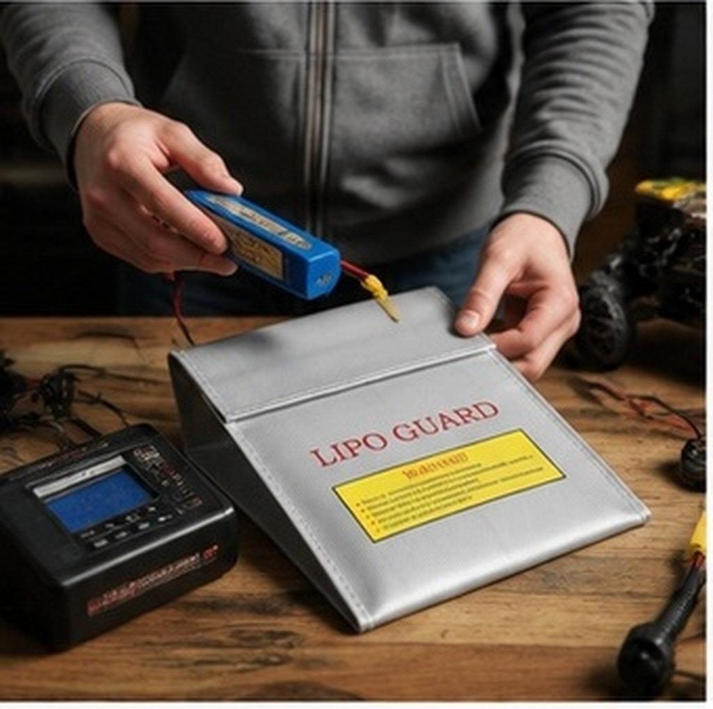 Lipo Battery Fireproof Safety Charge Box - Sac de sécurité Lipo ignifuge 18x23cm