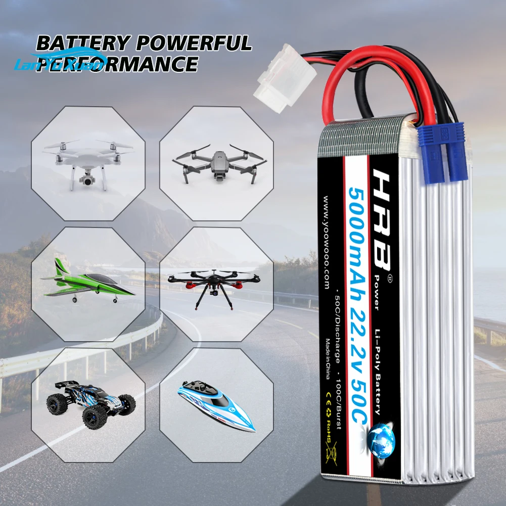 2 batteries Lipo 6S 22.2V 5000 - 6S Lipo Battery 22.2V 5000Mah avis et prix
